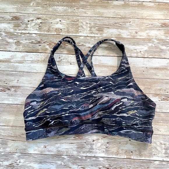 lululemon athletica Other - lululemon Energy Bra Mini Sweatr Multi Strappy size 8